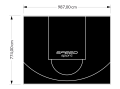 76M2/774X987CM CZARNE BOISKO DO KOSZYKÓWKI SPEEDSPORT HEXA POWER PRO