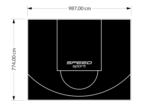 76M2/774X987CM CZARNE BOISKO DO KOSZYKÓWKI SPEEDSPORT HEXA POWER PRO