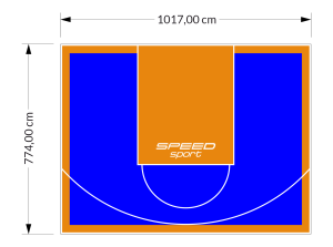79M2/774X1017CM NIEBIESKO-POMARAŃCZOWE BOISKO DO KOSZYKÓWKI SPEEDSPORT HEXA POWER PRO