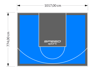 79M2/774X1017CM BŁĘKITNO-GRAFITOWE BOISKO DO KOSZYKÓWKI SPEEDSPORT HEXA POWER PRO