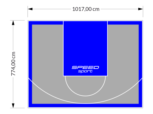 79M2/774X1017CM SZARO-NIEBIESKIE BOISKO DO KOSZYKÓWKI SPEEDSPORT HEXA POWER PRO