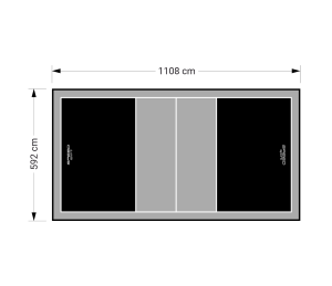 66M2/1108X592CM CZARNO-SZARE BOISKO DO SIATKÓWKI SPEEDSPORT HEXA POWER PRO
