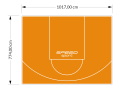 79M2/774X1017CM POMARAŃCZOWE BOISKO DO KOSZYKÓWKI SPEEDSPORT HEXA POWER PRO