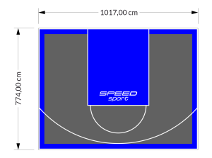 81M2/774X1048CM GRAFITOWO-NIEBIESKIE BOISKO DO KOSZYKÓWKI SPEEDSPORT HEXA POWER PRO