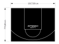 81M2/774X1048CM CZARNE BOISKO DO KOSZYKÓWKI SPEEDSPORT HEXA POWER PRO