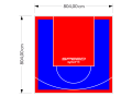 65M2/804X804CM NIEBIESKO-CZERWONE BOISKO DO KOSZYKÓWKI SPEEDSPORT HEXA POWER PRO