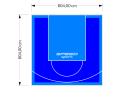 65M2/804X804CM NIEBIESKO-BŁĘKITNE BOISKO DO KOSZYKÓWKI SPEEDSPORT HEXA POWER PRO