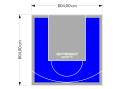 65M2/804X804CM NIEBIESKO-SZARE BOISKO DO KOSZYKÓWKI SPEEDSPORT HEXA POWER PRO