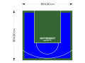 65M2/804X804CM NIEBIESKO-ZIELONE BOISKO DO KOSZYKÓWKI SPEEDSPORT HEXA POWER PRO