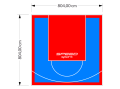 65M2/804X804CM BŁĘKITNO-CZERWONE BOISKO DO KOSZYKÓWKI SPEEDSPORT HEXA POWER PRO