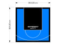 65M2/804X804CM BŁĘKITNO-CZARNE BOISKO DO KOSZYKÓWKI SPEEDSPORT HEXA POWER PRO