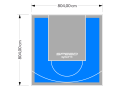 65M2/804X804CM BŁĘKITNO-SZARE BOISKO DO KOSZYKÓWKI SPEEDSPORT HEXA POWER PRO