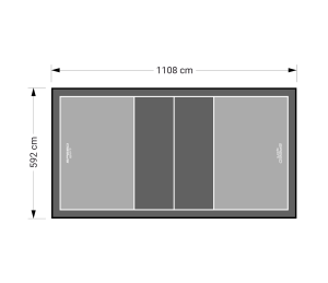 66M2/1108X592CM SZARO-GRAFITOWE BOISKO DO SIATKÓWKI SPEEDSPORT HEXA POWER PRO