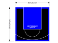 65M2/804X804CM CZARNO-NIEBIESKIE BOISKO DO KOSZYKÓWKI SPEEDSPORT HEXA POWER PRO