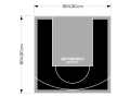 65M2/804X804CM CZARNO-SZARE BOISKO DO KOSZYKÓWKI SPEEDSPORT HEXA POWER PRO