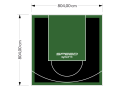 65M2/804X804CM CZARNO-ZIELONE BOISKO DO KOSZYKÓWKI SPEEDSPORT HEXA POWER PRO