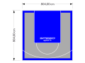 65M2/804X804CM SZARO-NIEBIESKIE BOISKO DO KOSZYKÓWKI SPEEDSPORT HEXA POWER PRO