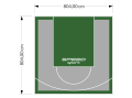65M2/804X804CM SZARO-ZIELONE BOISKO DO KOSZYKÓWKI SPEEDSPORT HEXA POWER PRO