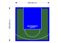 65M2/804X804CM ZIELONO-NIEBIESKIE BOISKO DO KOSZYKÓWKI SPEEDSPORT HEXA POWER PRO