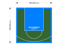 65M2/804X804CM ZIELONO-BŁĘKITNE BOISKO DO KOSZYKÓWKI SPEEDSPORT HEXA POWER PRO