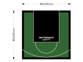 65M2/804X804CM ZIELONO-CZARNE BOISKO DO KOSZYKÓWKI SPEEDSPORT HEXA POWER PRO