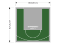65M2/804X804CM ZIELONO-SZARE BOISKO DO KOSZYKÓWKI SPEEDSPORT HEXA POWER PRO