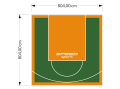 65M2/804X804CM ZIELONO-POMARAŃCZOWE BOISKO DO KOSZYKÓWKI SPEEDSPORT HEXA POWER PRO