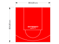 65M2/804X804CM CZERWONE BOISKO DO KOSZYKÓWKI SPEEDSPORT HEXA POWER PRO