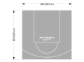 65M2/804X804CM SZARE BOISKO DO KOSZYKÓWKI SPEEDSPORT HEXA POWER PRO