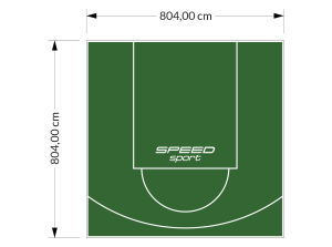 65M2/804X804CM ZIELONE BOISKO DO KOSZYKÓWKI SPEEDSPORT HEXA POWER PRO
