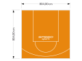 65M2/804X804CM POMARAŃCZOWE BOISKO DO KOSZYKÓWKI SPEEDSPORT HEXA POWER PRO