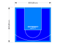 67M2/804X835CM NIEBIESKO-BŁĘKITNE BOISKO DO KOSZYKÓWKI SPEEDSPORT HEXA POWER PRO