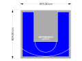 67M2/804X835CM NIEBIESKO-SZARE BOISKO DO KOSZYKÓWKI SPEEDSPORT HEXA POWER PRO