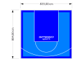 67M2/804X835CM BŁĘKITNO-NIEBIESKIE BOISKO DO KOSZYKÓWKI SPEEDSPORT HEXA POWER PRO