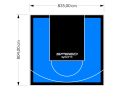 67M2/804X835CM BŁĘKITNO-CZARNE BOISKO DO KOSZYKÓWKI SPEEDSPORT HEXA POWER PRO