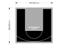 67M2/804X835CM CZARNO-SZARE BOISKO DO KOSZYKÓWKI SPEEDSPORT HEXA POWER PRO