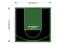 67M2/804X835CM CZARNO-ZIELONE BOISKO DO KOSZYKÓWKI SPEEDSPORT HEXA POWER PRO