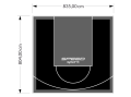 67M2/804X835CM CZARNO-GRAFITOWE BOISKO DO KOSZYKÓWKI SPEEDSPORT HEXA POWER PRO