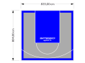 67M2/804X835CM SZARO-NIEBIESKIE BOISKO DO KOSZYKÓWKI SPEEDSPORT HEXA POWER PRO