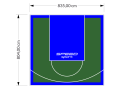 67M2/804X835CM ZIELONO-NIEBIESKIE BOISKO DO KOSZYKÓWKI SPEEDSPORT HEXA POWER PRO