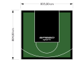 67M2/804X835CM ZIELONO-CZARNE BOISKO DO KOSZYKÓWKI SPEEDSPORT HEXA POWER PRO