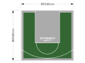 67M2/804X835CM ZIELONO-SZARE BOISKO DO KOSZYKÓWKI SPEEDSPORT HEXA POWER PRO