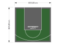 67M2/804X835CM ZIELONO-GRAFITOWE BOISKO DO KOSZYKÓWKI SPEEDSPORT HEXA POWER PRO