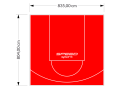 67M2/804X835CM CZERWONE BOISKO DO KOSZYKÓWKI SPEEDSPORT HEXA POWER PRO