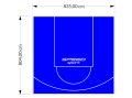 67M2/804X835CM NIEBIESKIE BOISKO DO KOSZYKÓWKI SPEEDSPORT HEXA POWER PRO