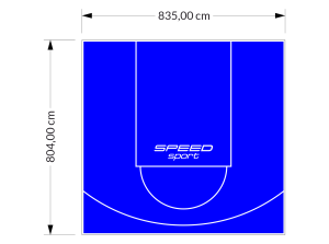 67M2/804X835CM NIEBIESKIE BOISKO DO KOSZYKÓWKI SPEEDSPORT HEXA POWER PRO