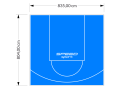 67M2/804X835CM BŁĘKITNE BOISKO DO KOSZYKÓWKI SPEEDSPORT HEXA POWER PRO
