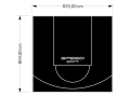 67M2/804X835CM CZARNE BOISKO DO KOSZYKÓWKI SPEEDSPORT HEXA POWER PRO