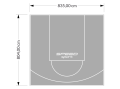 67M2/804X835CM SZARE BOISKO DO KOSZYKÓWKI SPEEDSPORT HEXA POWER PRO