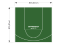 67M2/804X835CM ZIELONE BOISKO DO KOSZYKÓWKI SPEEDSPORT HEXA POWER PRO